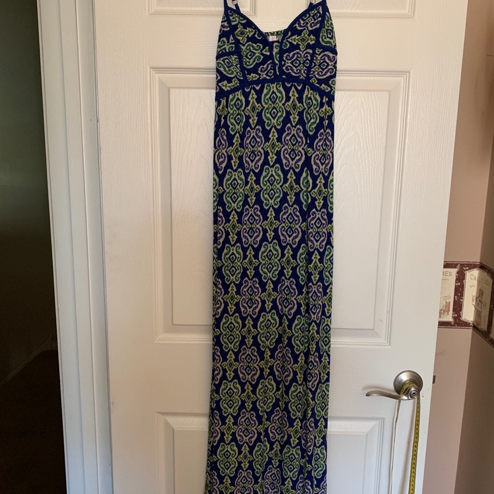 Xhilaration Maxi Dress in Ikat Pattern 2P